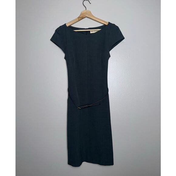 MM. Lafleur Nisa Dress Dark Gray Cap Sleeve Sheath Size 8 - Picture 2 of 8